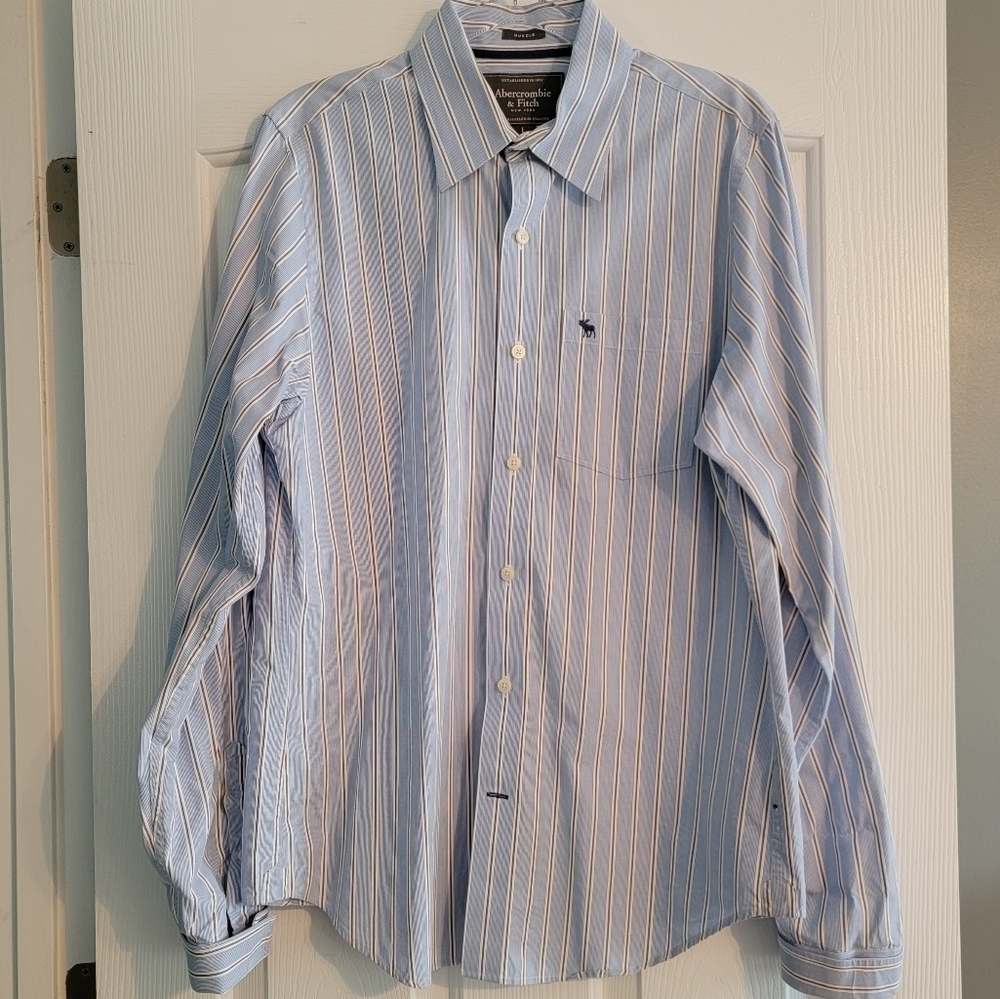 Abercrombie and Fitch muscle fit dress shirt size large - Picture 1 of 4